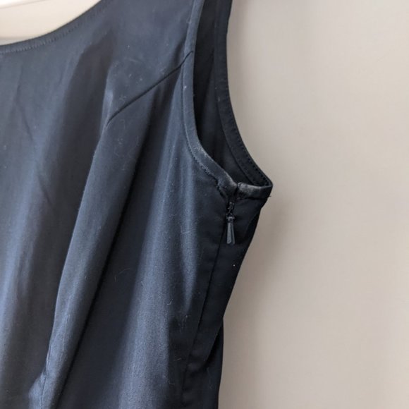 Banana Republic Factory Bold Stripe Fit & Flare Dress Navy White Size 4 PETITE - Picture 4 of 8